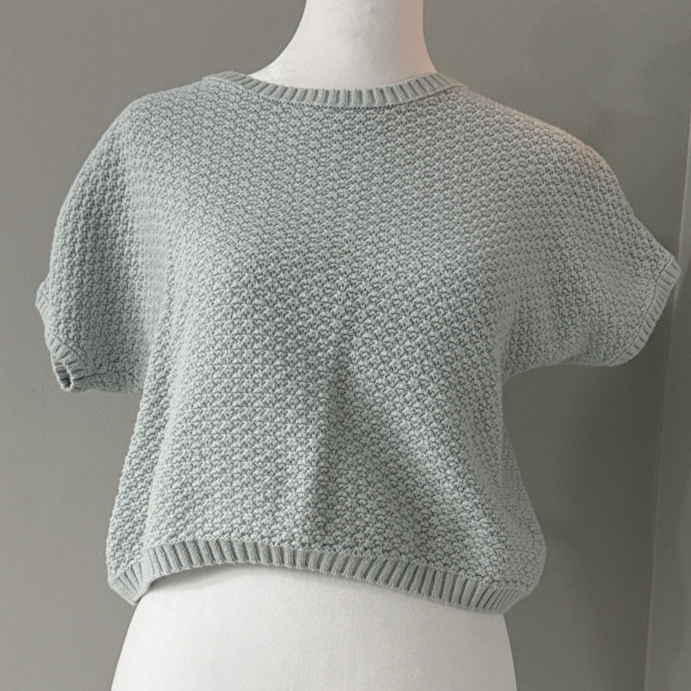 Rachel Zoe Gray Textured Knit Sweater